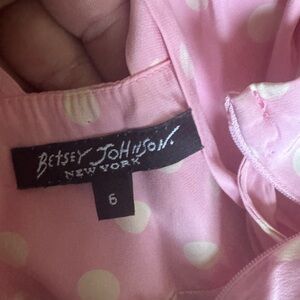 Betsey Johnson Light Pink Dress with White Dots